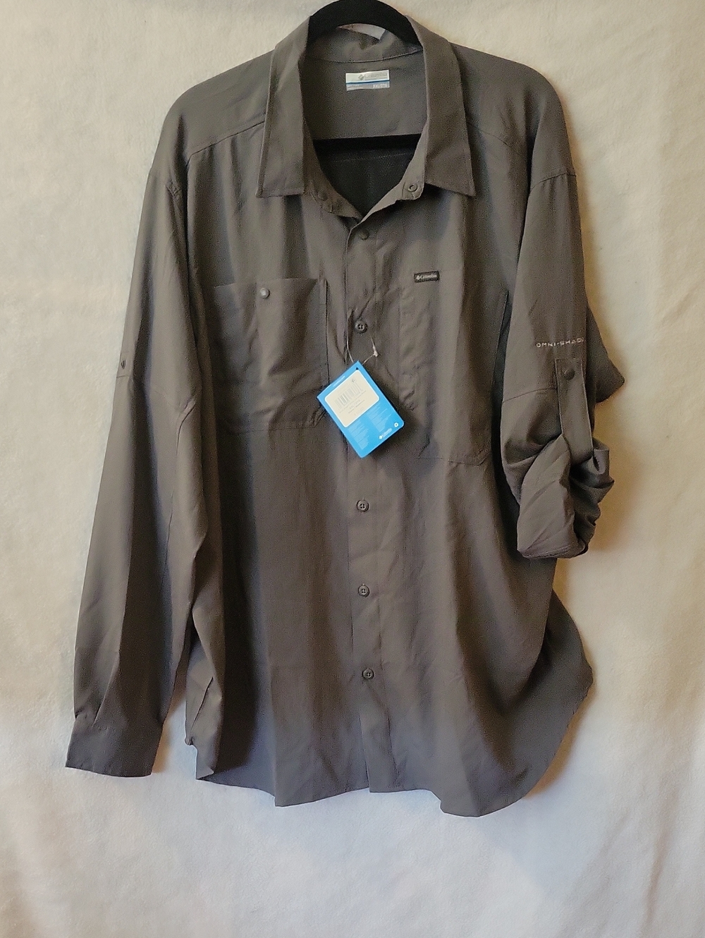 Columbia Men's Button-Up Outdoor Shirt - Charcoal